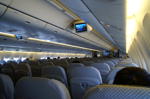 long distance flight - Economy Class Cabin
