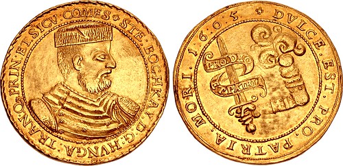 Lot 1394 – TRANSYLVANIA István Bocskai Gold 10 Dukat