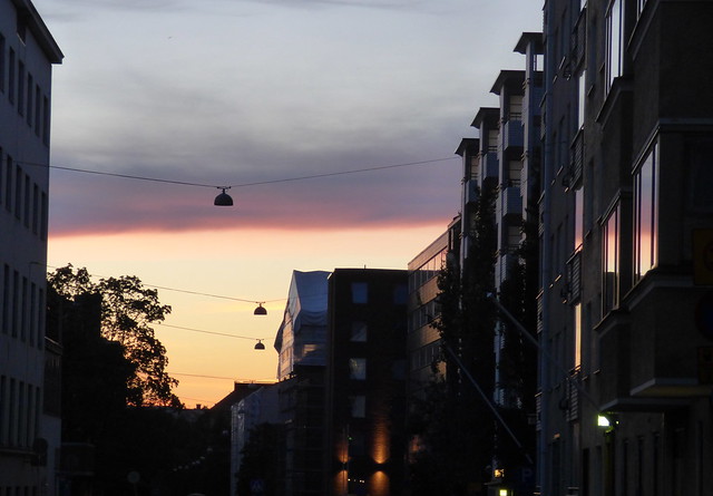 sunset in Helsinki