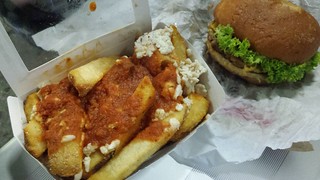 Napoli Fries and GF Chicken Burger from Lord of the Fries