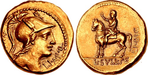 Gold Aureus Honoring Sulla