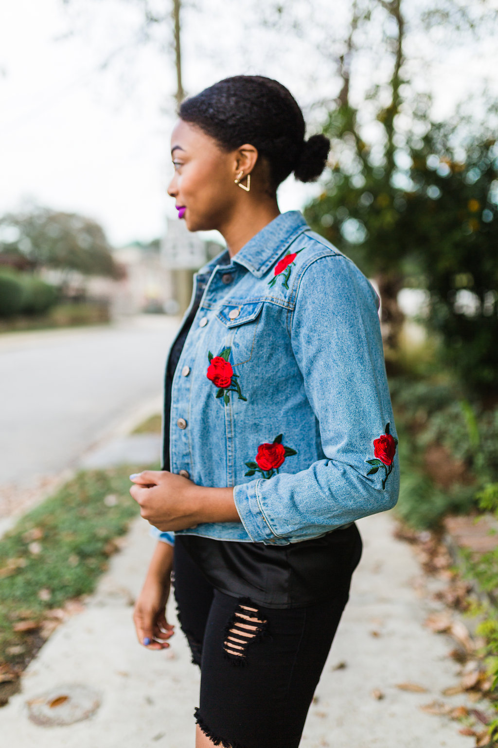 how to style an embroidered denim jacket