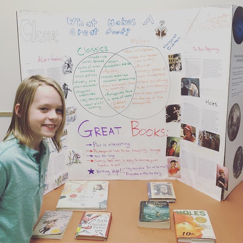 Tobin & Margaret (not pictured) presented their Great Books project last night to all Tobin's classmates & their families.
