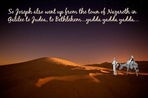 Mary and Joseph travel to Bethlehem