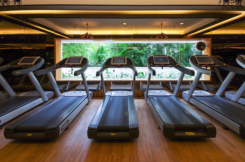 treadmills of the fitness centre - mandarin oriental singapore