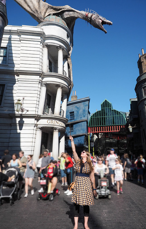 Casting spells at the Wizarding World of Harry Potter