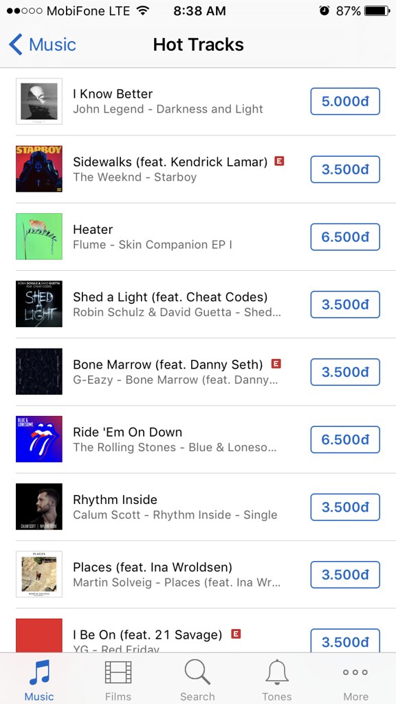 App Store Việt Nam chuyển sang tiền đồng: nhạc rẻ hơn rất nhiều, iCloud rẻ ít, ứng dụng không khác