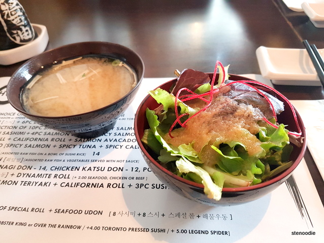  Miso soup and salad