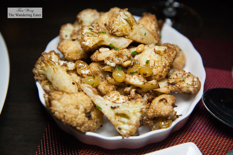 Roasted cauliflower, anchovy & pine nuts