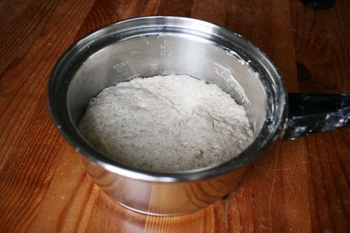 Dough after rising period
