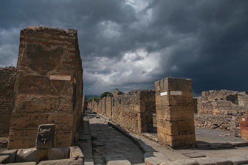 Stormy streets of Pompeii