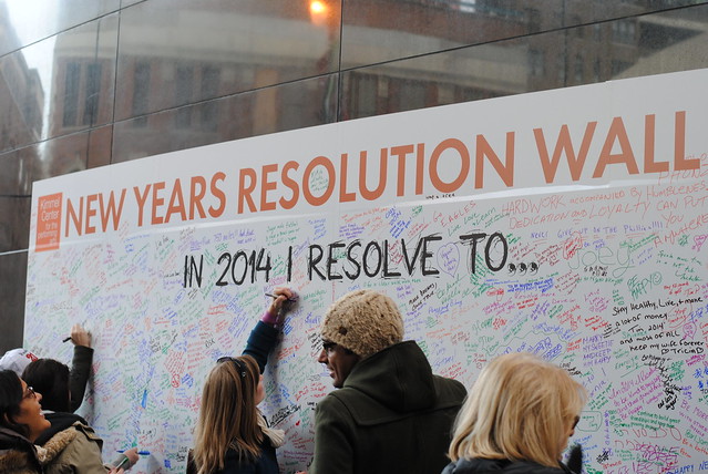 new years resolution wall at the kimmel center
