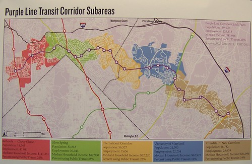 Subareas, Purple Line Transit Corridor, Montgomery and Prince George's Counties, Maryland