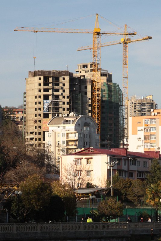 New apartment blocks under construction before the 2014 Winter Olympics in Sochi