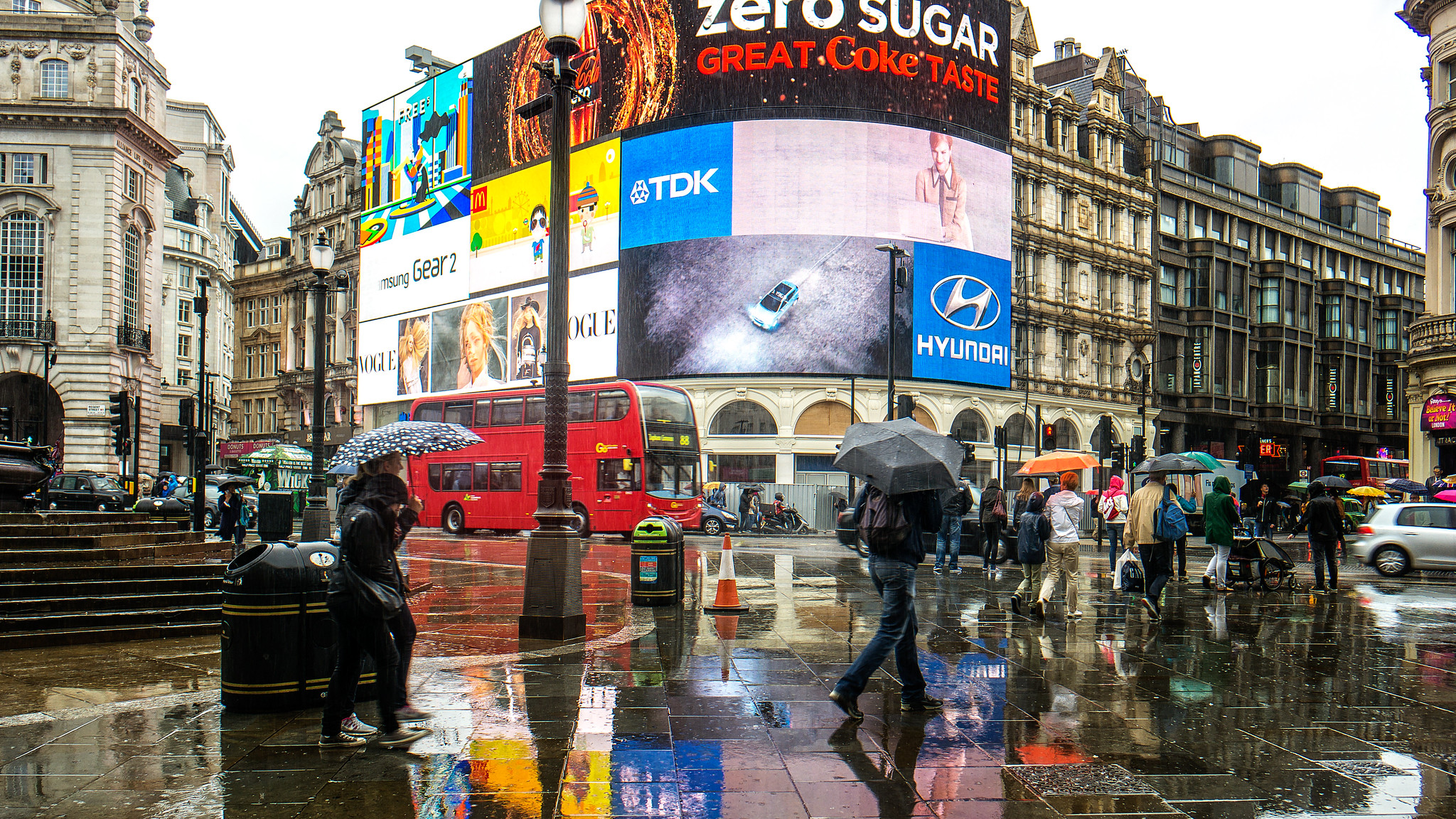 Piccadilly Circus in the Rain