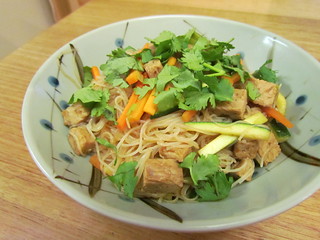 Tempeh and Cellophane Noodles with Lemongrass and Cilantro