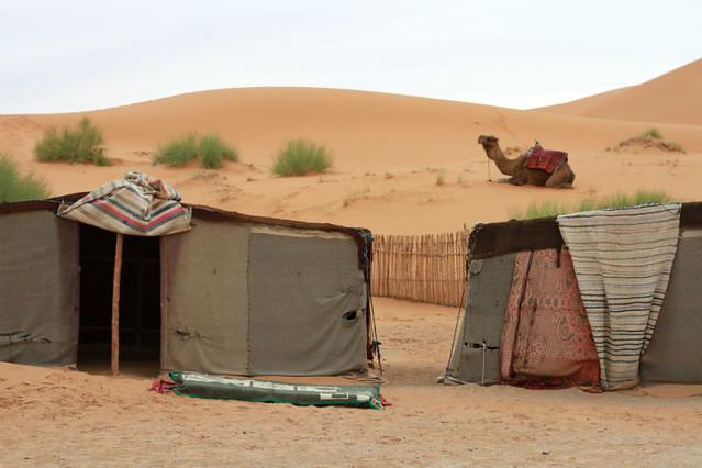 Campamento bereber en Erg Chebbi Marruecos