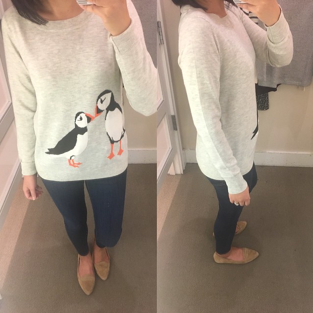  LOFT Puffin Sweater, size S regular 