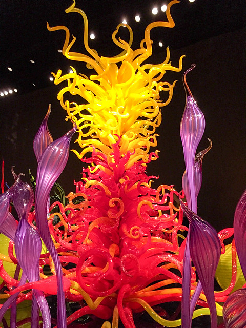 Colored glass at Chihuly Garden and Glass