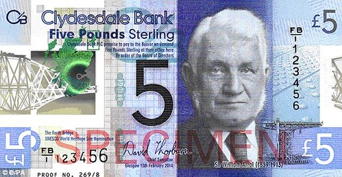 Clydesdale 5 pound banknote