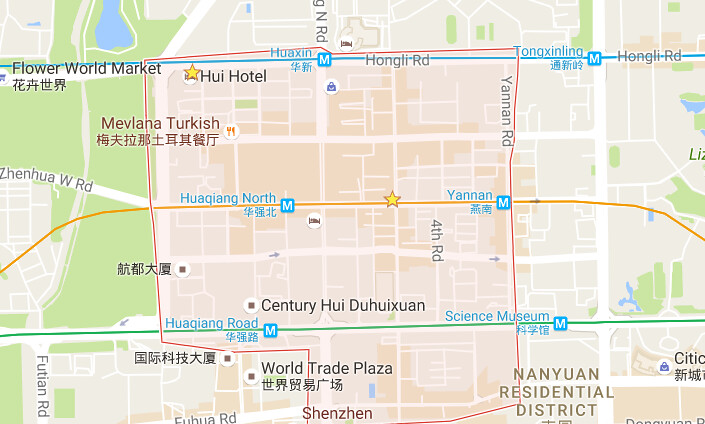 Huaqiangbei market map