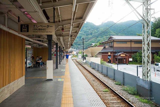 Platform, Takaosanguchi Station (高尾山口駅)