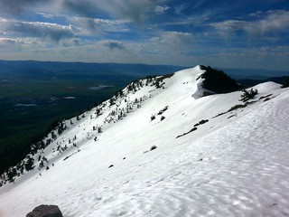 Looking south down the ridge.
