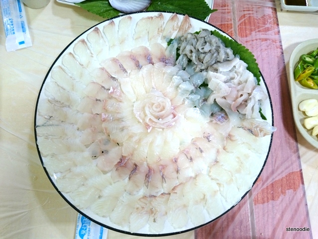 Olive flounder sashimi