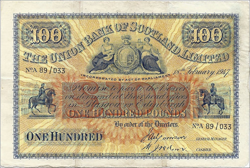 Union Bank of Scotland 100 pound note