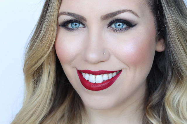 Plum and Brown Smoky Eye Berry Red Lipstick Makeup Tutorial Holiday Living After Midnite Beauty by Jackie Giardina