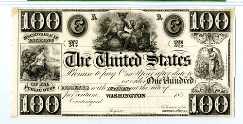 The United States, Act of October 12,1837 Interest Bearing Proof Treasury Note