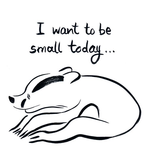 I want to be small today. #badger #badgerlog #parenting #small #wish #wishlist