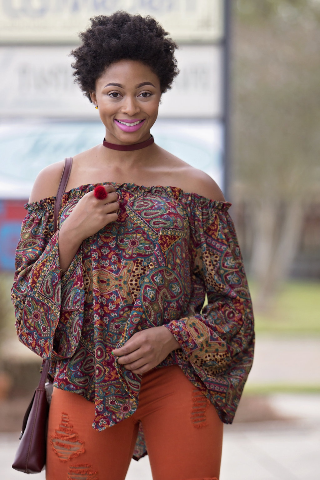 how to wear a paisley blouse, candace hampton