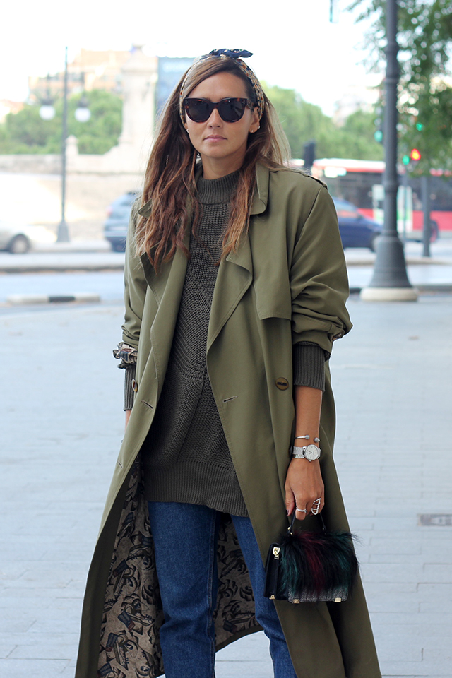Oversize trench coohuco