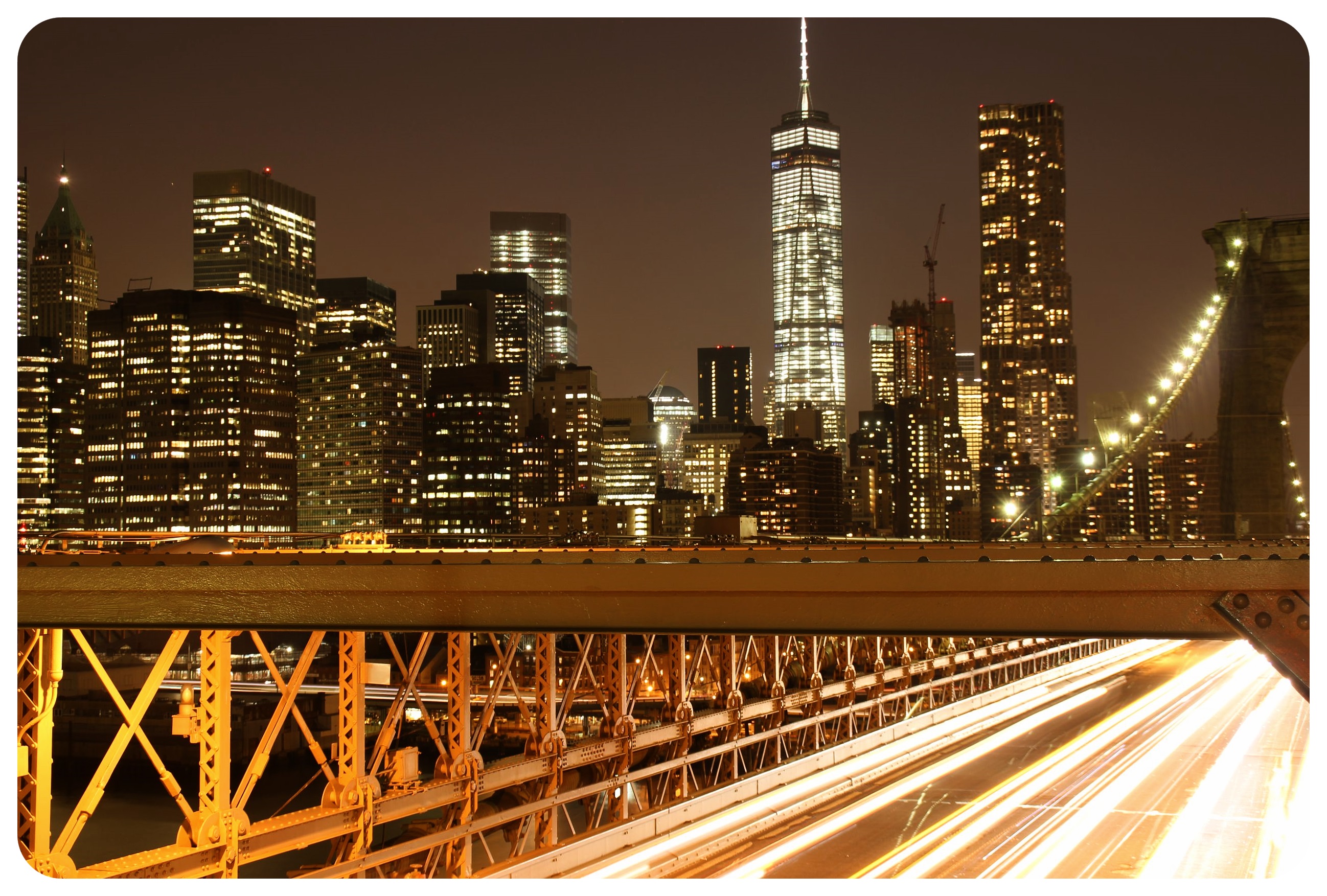 brooklyn bridge at night 2015