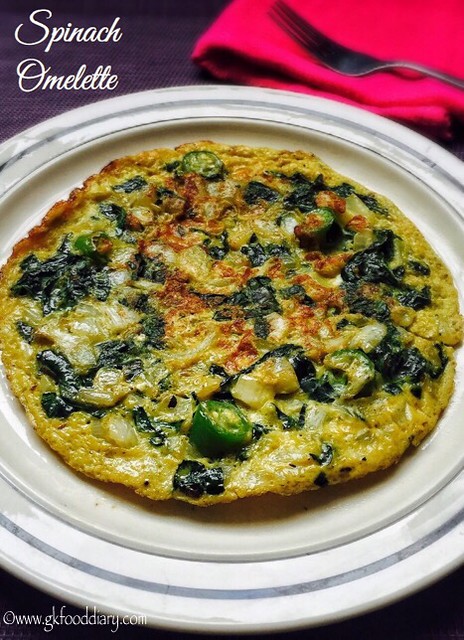 Spinach Omelette Recipe for Babies, Toddlers and Kids1