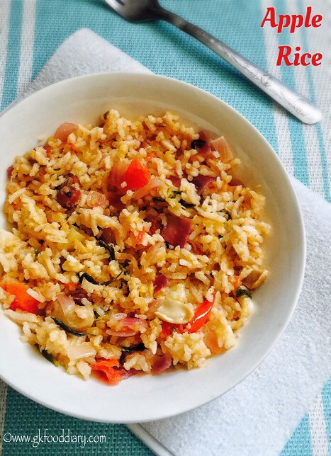 Apple Rice Recipe for Toddlers and Kids