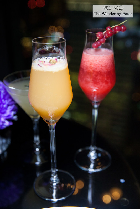 Oriental Sparkle and Hibiscus & Rose Fell cocktails