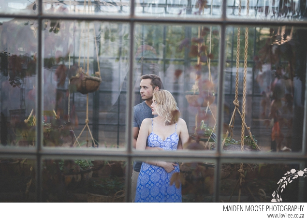 Greenhouse lovers couple shoot