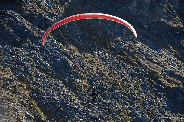 Paraglider above Hatcher Pass, Alaska