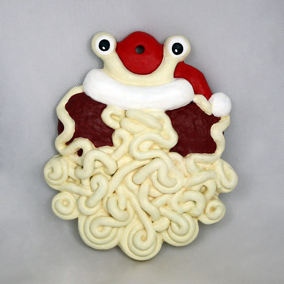 Flying Spaghetti Monster Christmas Tree Ornament by Draig Athar Designs