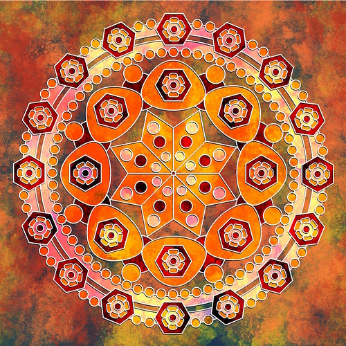 Mandala coloured digitally