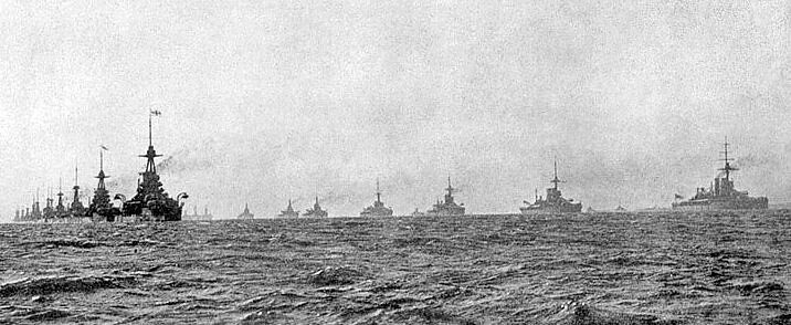 Battle of Jutland Grand_Fleet_sails