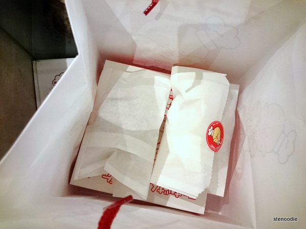  inside my Uncle Tetsu's Japanese Cheesecake bag