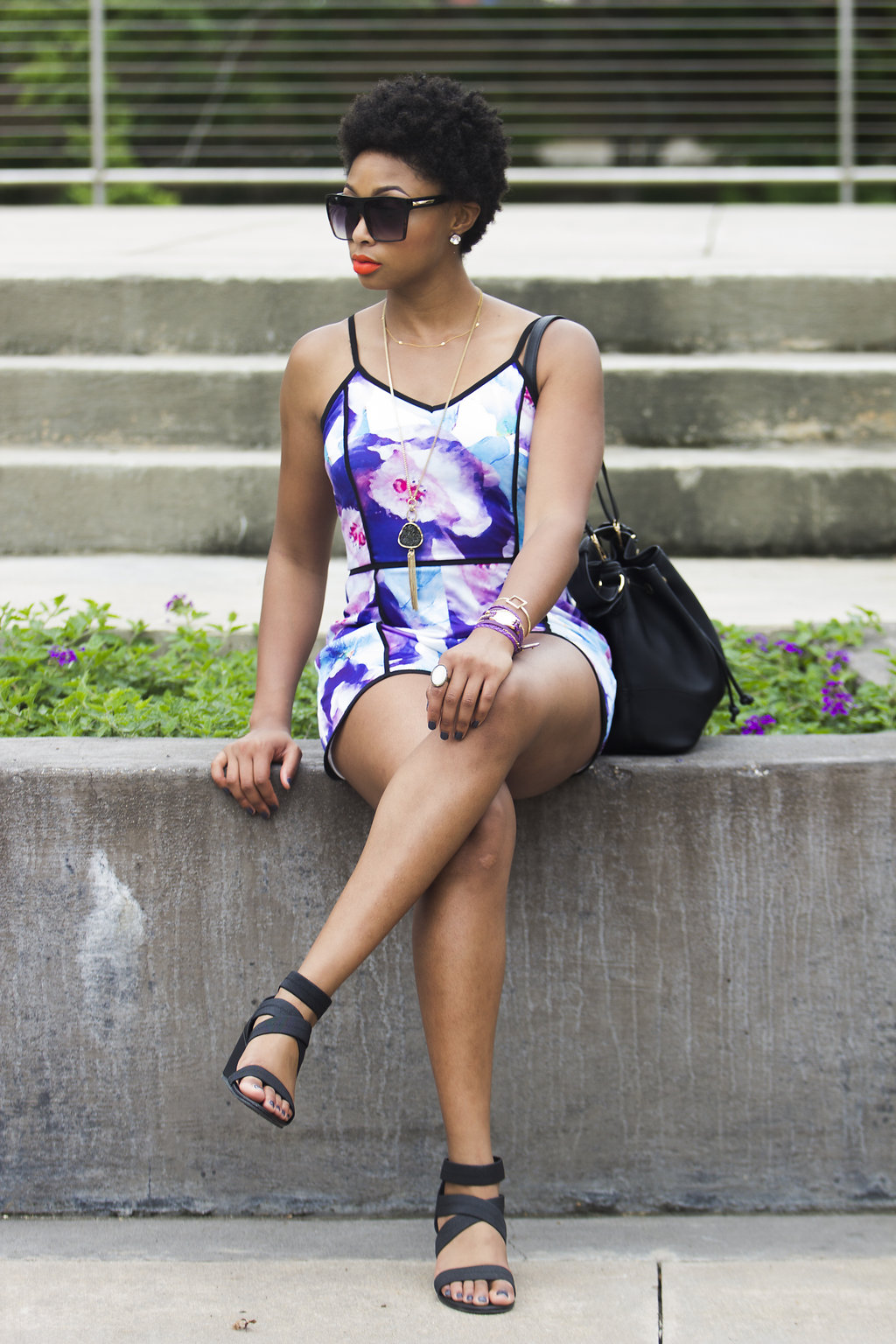 how to style a floral romper