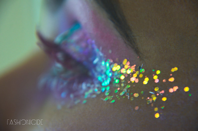 Intergalactic Glitter Explosion Makeup