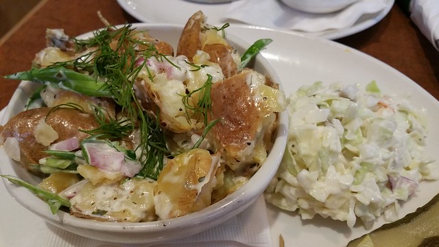 2016-Jun-24 White Spot - warm potato salad and coleslaw