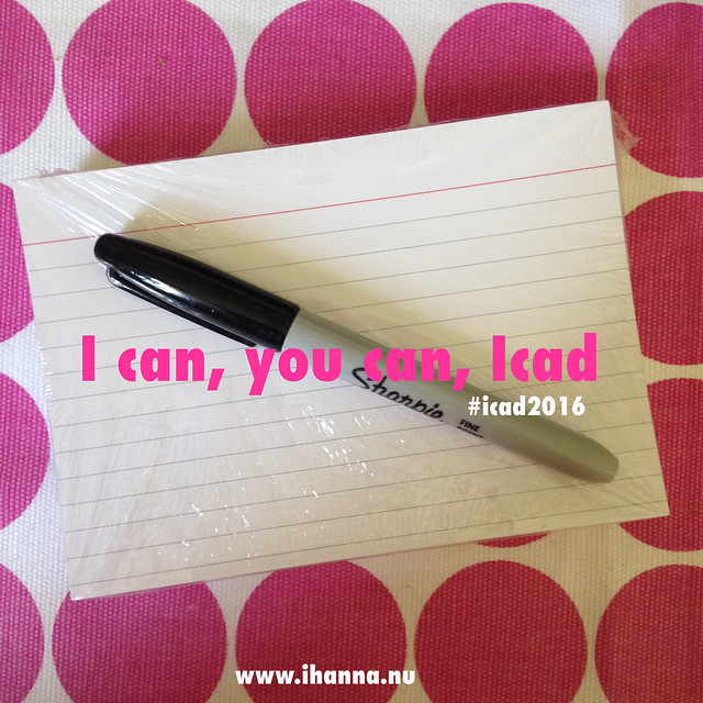 I can Creating on Index Cards, and You Can Creating on Index Cards - #ICAD time!