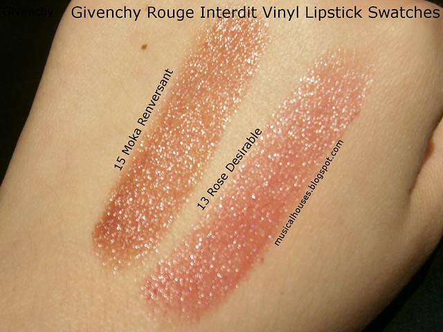 Givenchy Rouge Interdit Lipstick Vinyl Color Enhancing Swatches