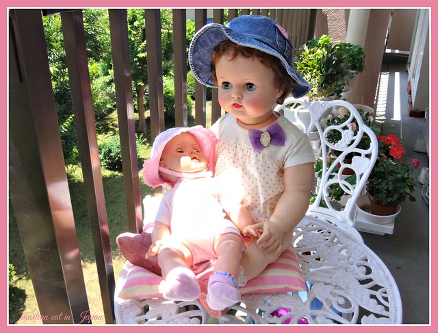 Eileen enjoys holding Penny while enjoying the sunshine on the balcony.